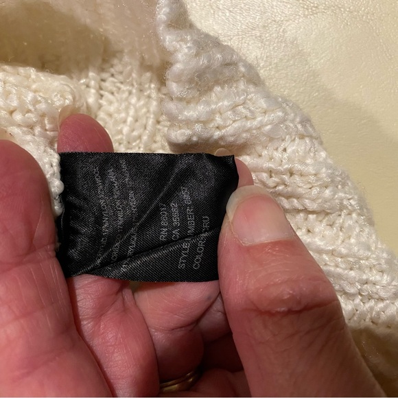 Bebe Sweater Women’s Medium Cream Cowl Neck Oversized - Picture 6 of 6